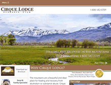 Tablet Screenshot of cirquelodge.com